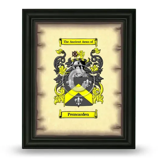 Penwarden Coat of Arms Framed - Black