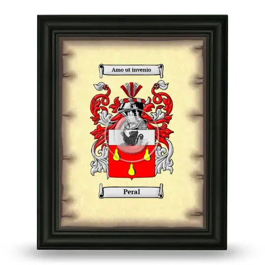 Peral Coat of Arms Framed - Black