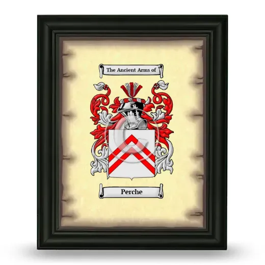 Perche Coat of Arms Framed - Black