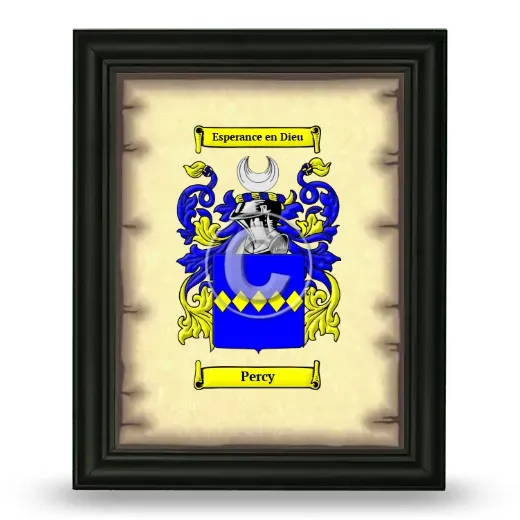 Percy Coat of Arms Framed - Black