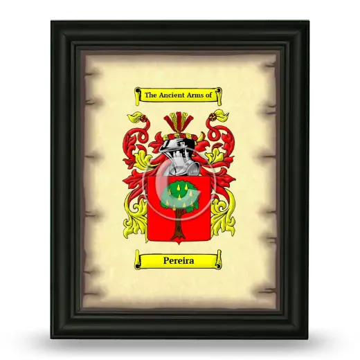 Pereira Coat of Arms Framed - Black