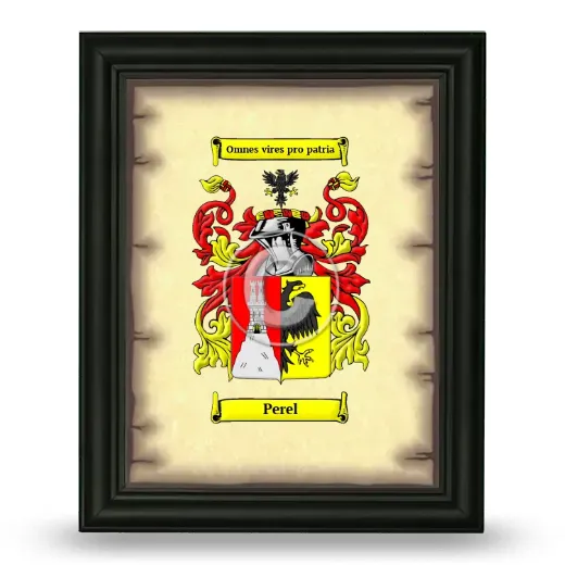 Perel Coat of Arms Framed - Black