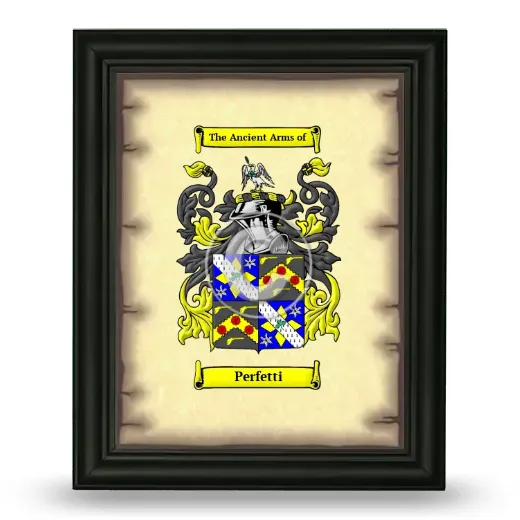 Perfetti Coat of Arms Framed - Black