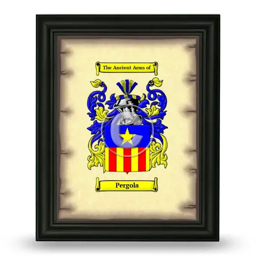 Pergola Coat of Arms Framed - Black