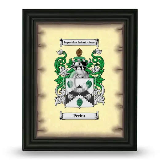 Perint Coat of Arms Framed - Black