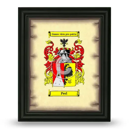 Perl Coat of Arms Framed - Black