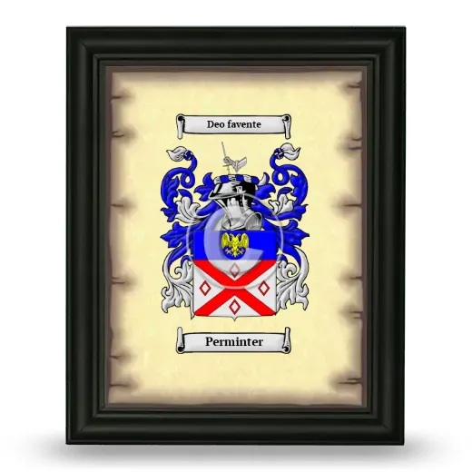 Perminter Coat of Arms Framed - Black