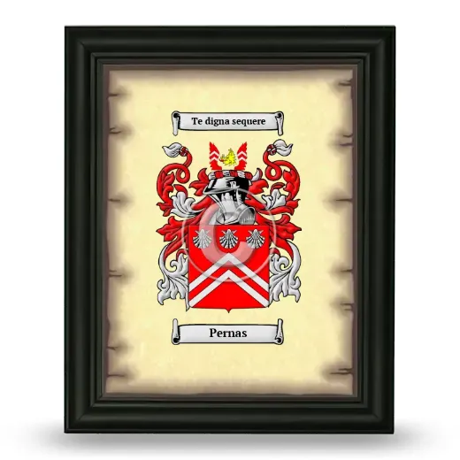 Pernas Coat of Arms Framed - Black
