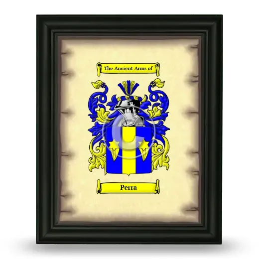 Perra Coat of Arms Framed - Black