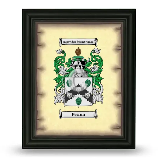 Perrun Coat of Arms Framed - Black