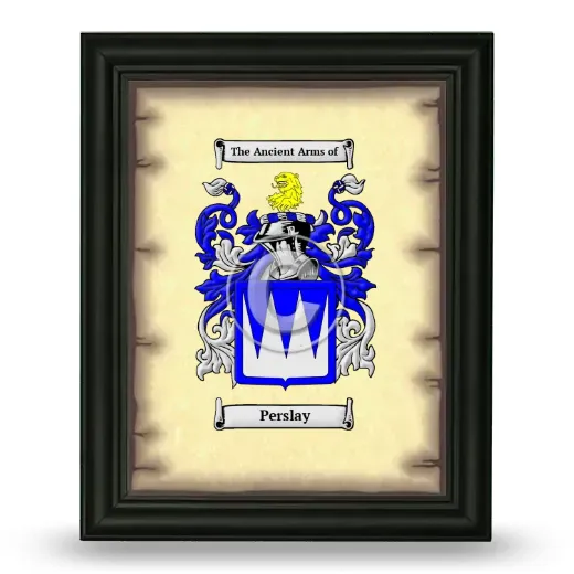 Perslay Coat of Arms Framed - Black