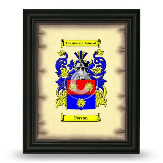 Person Coat of Arms Framed - Black