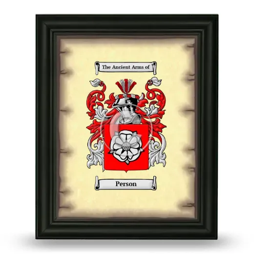 Person Coat of Arms Framed - Black