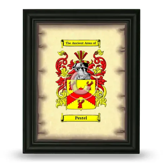 Pestel Coat of Arms Framed - Black