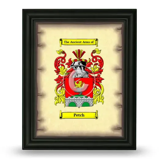 Petch Coat of Arms Framed - Black