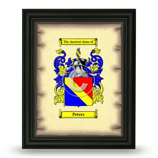 Peters Coat of Arms Framed - Black