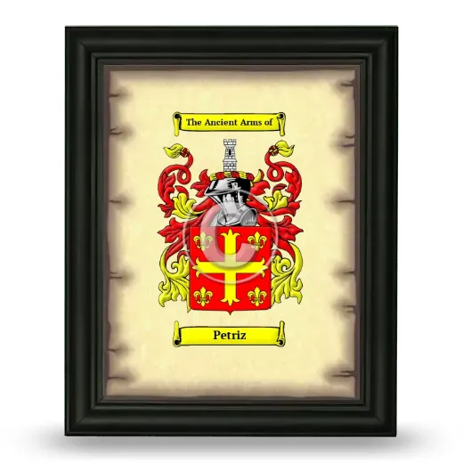 Petriz Coat of Arms Framed - Black