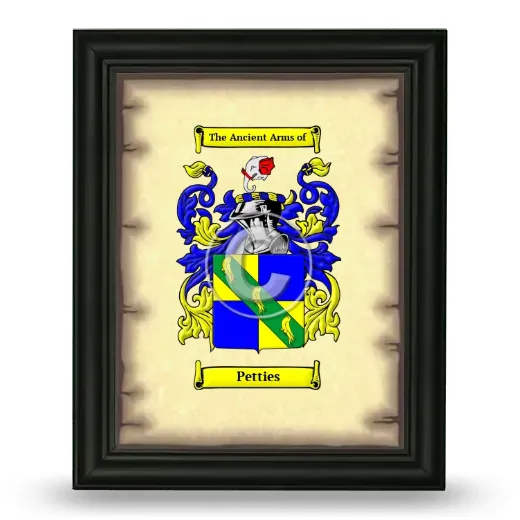 Petties Coat of Arms Framed - Black