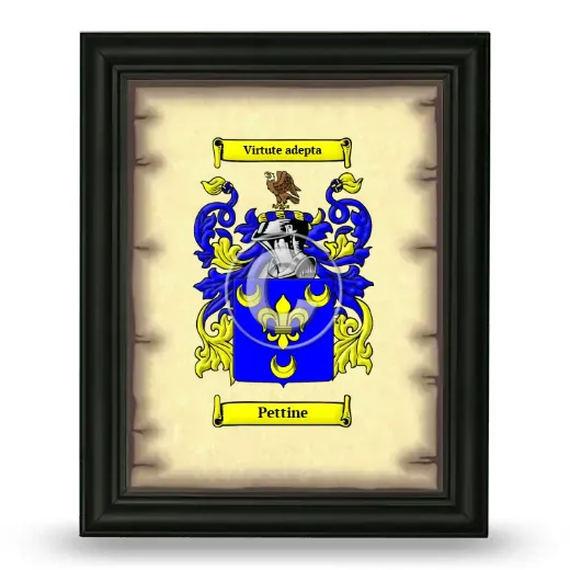 Pettine Coat of Arms Framed - Black