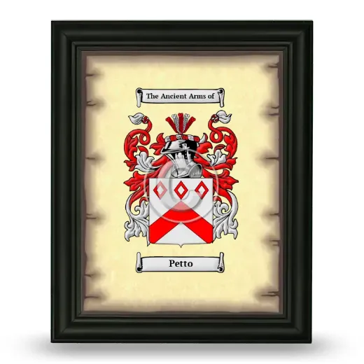 Petto Coat of Arms Framed - Black