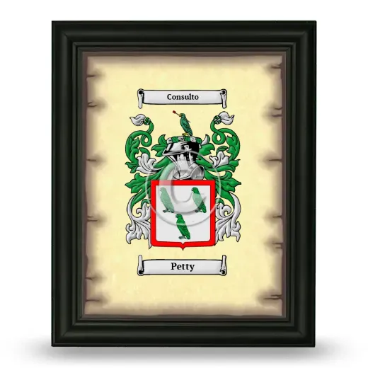 Petty Coat of Arms Framed - Black