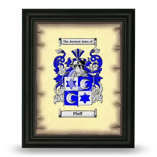Pfaff Coat of Arms Framed - Black