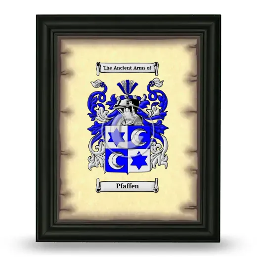 Pfaffen Coat of Arms Framed - Black
