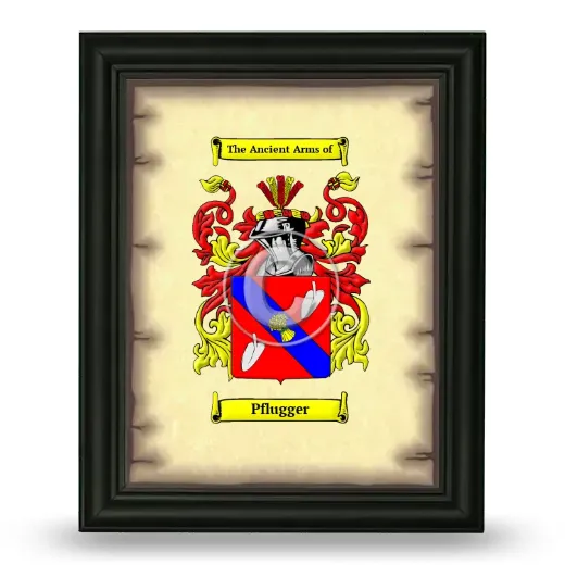 Pflugger Coat of Arms Framed - Black