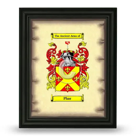 Phar Coat of Arms Framed - Black