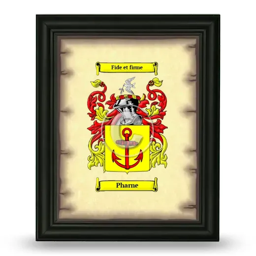 Pharne Coat of Arms Framed - Black