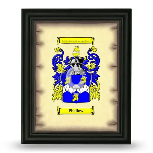 Phellow Coat of Arms Framed - Black