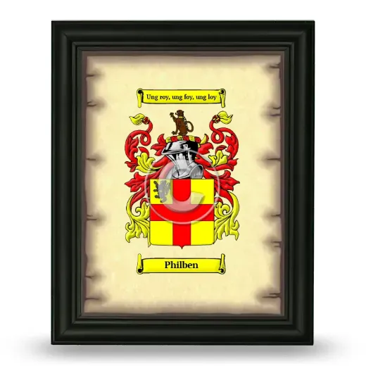 Philben Coat of Arms Framed - Black