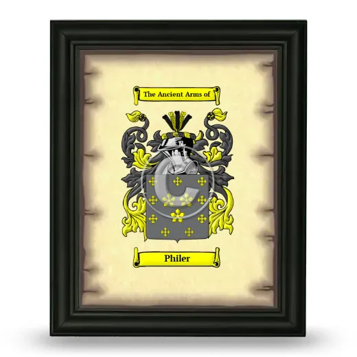 Philer Coat of Arms Framed - Black