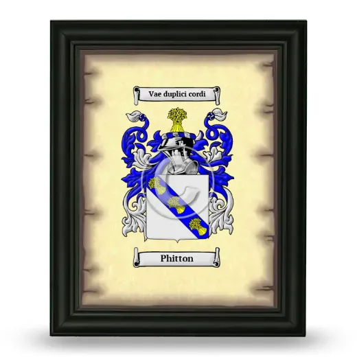 Phitton Coat of Arms Framed - Black