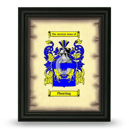 Phorting Coat of Arms Framed - Black
