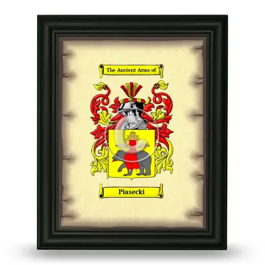 Piasecki Coat of Arms Framed - Black
