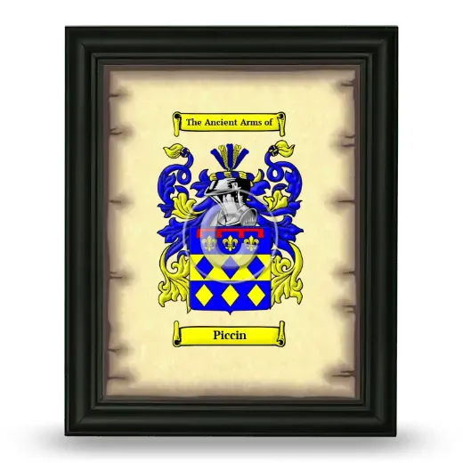 Piccin Coat of Arms Framed - Black