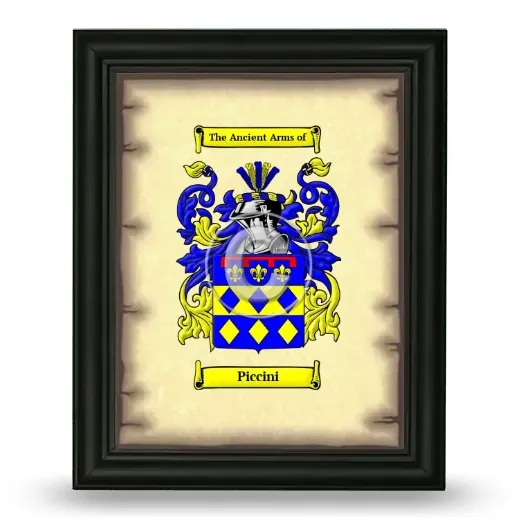 Piccini Coat of Arms Framed - Black