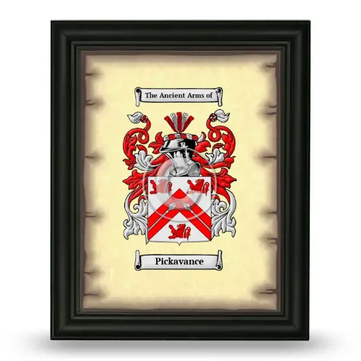 Pickavance Coat of Arms Framed - Black