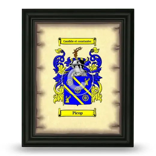 Picop Coat of Arms Framed - Black