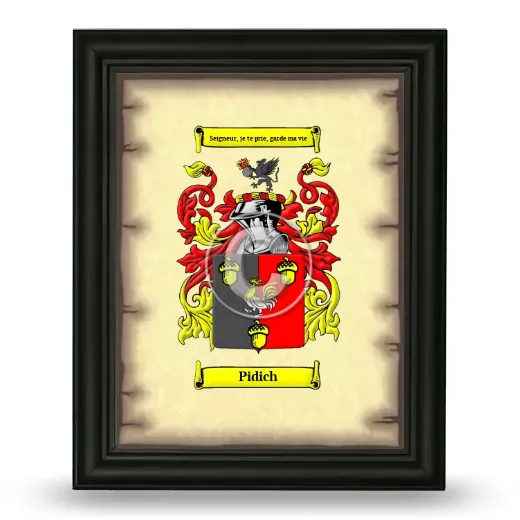 Pidich Coat of Arms Framed - Black