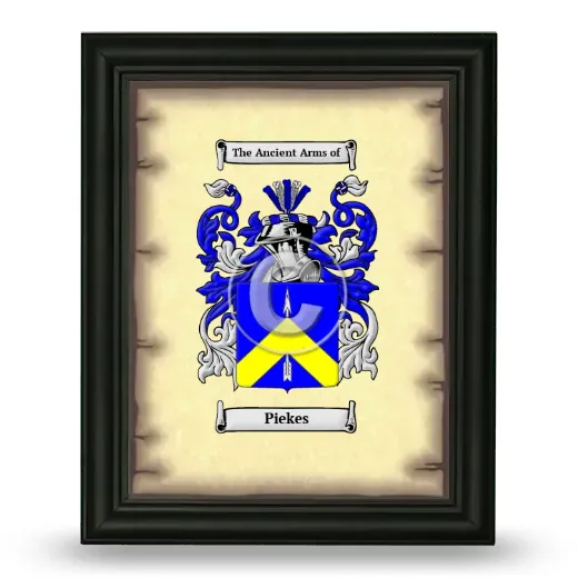 Piekes Coat of Arms Framed - Black