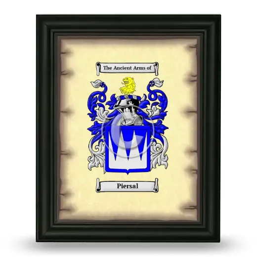 Piersal Coat of Arms Framed - Black