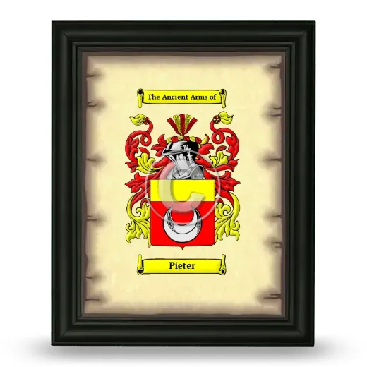 Pieter Coat of Arms Framed - Black