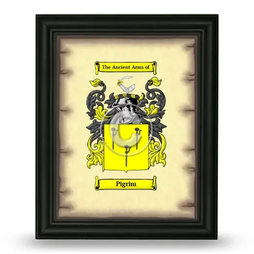 Pigrim Coat of Arms Framed - Black