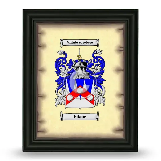 Pilane Coat of Arms Framed - Black