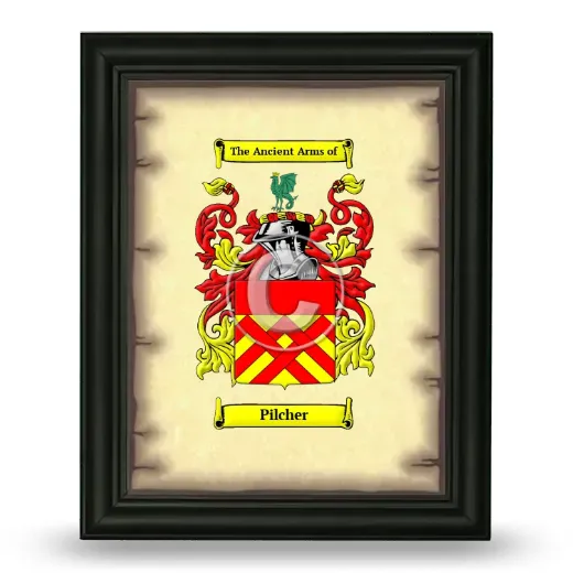 Pilcher Coat of Arms Framed - Black