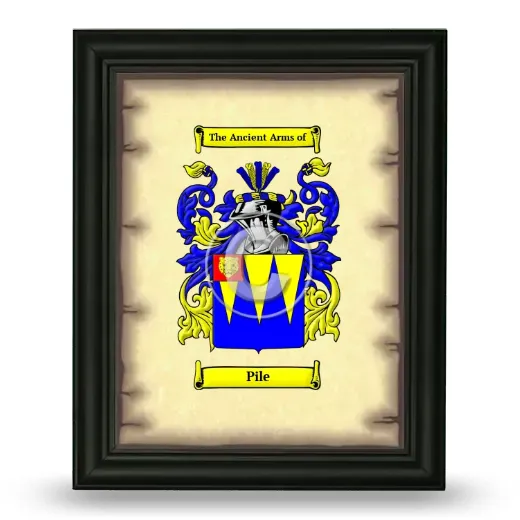 Pile Coat of Arms Framed - Black