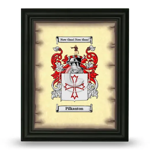 Pilkanton Coat of Arms Framed - Black