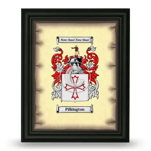 Pilkington Coat of Arms Framed - Black